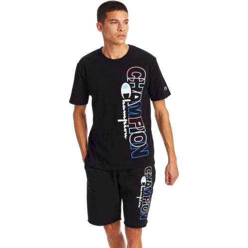 Mens Champion Graphic Heritage Tee Block Logo