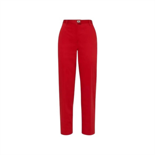 Salvatore Ferragamo womens ankle-length trousers in red