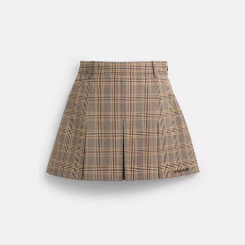 Coach Outlet pleated plaid skirt in recycled polyester