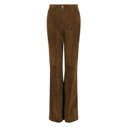 Salvatore Ferragamo Ferragamo suede flared pants