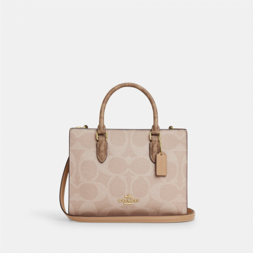 Coach Outlet maggie small tote bag in blocked signature canvas