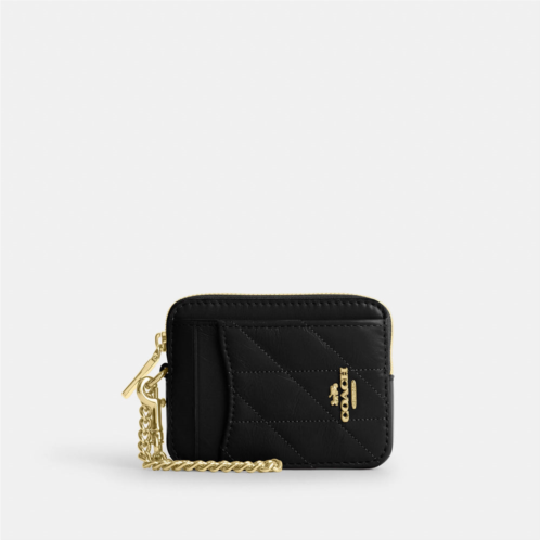 Coach Outlet zip card case with quilting