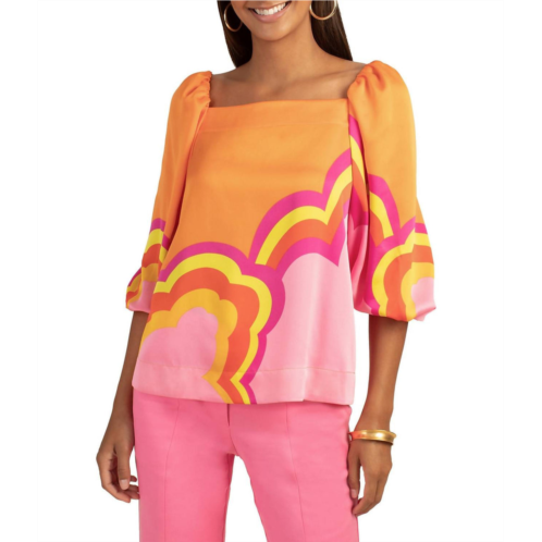 Trina Turk veil top in multi