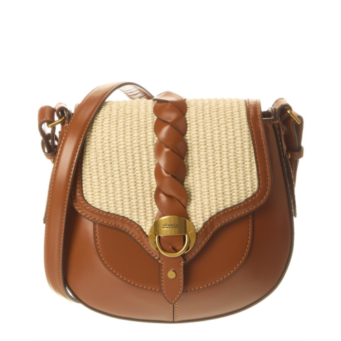 Isabel Marant altay small raffia & leather shoulder bag
