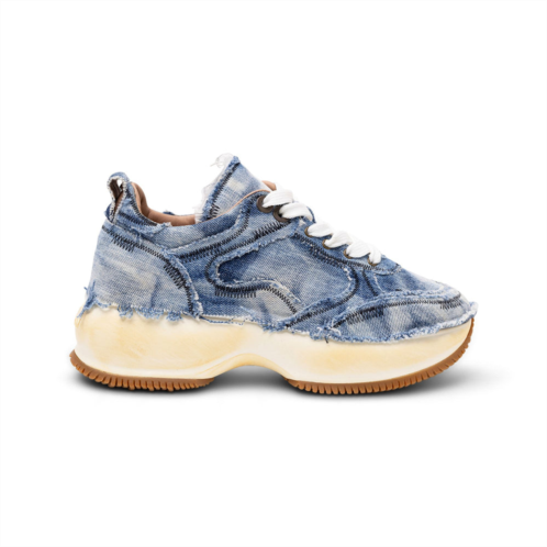 Hogan frayed denim platform sneakers