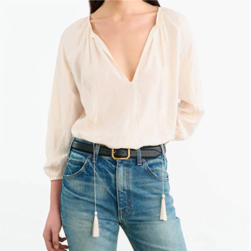 NILI LOTAN cristo silk blouse in ivory
