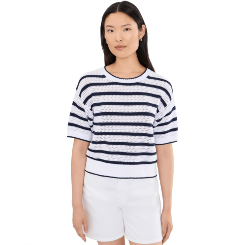 Splendid Beckham Short Sleeve Stripe Sweater
