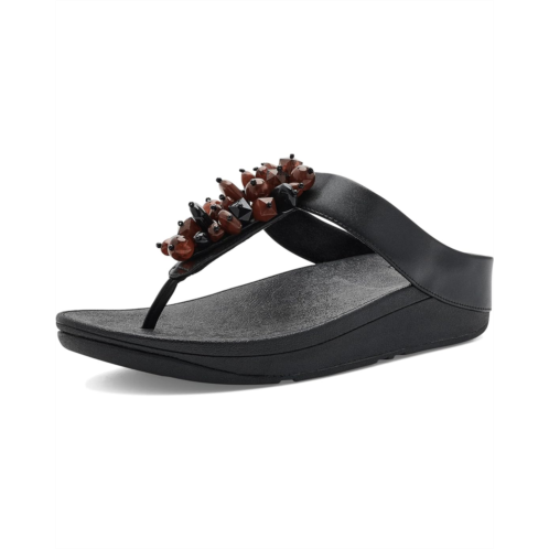 Womens FitFlop Fino Bead-Cluster Toe-Post Sandals
