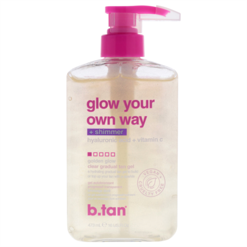 B.Tan glow your own way - shimmer by for women - 16 oz gel