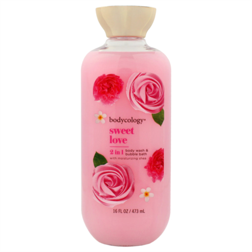 Bodycology 2 in 1 body wash and bubble bath - sweet love by for women - 16 oz body wash