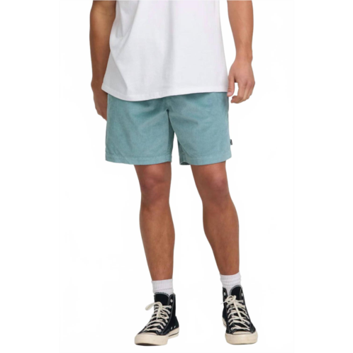 Billabong larry layback cord shorts in washed blue