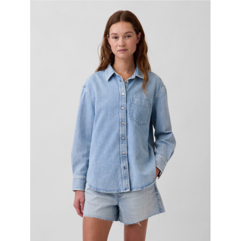 Gap UltraSoft Denim Oversized Shirt