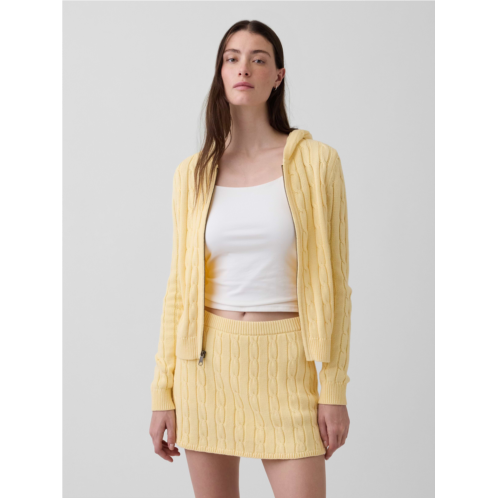 Gap 100% Cotton Cable-Knit Zip Cardigan