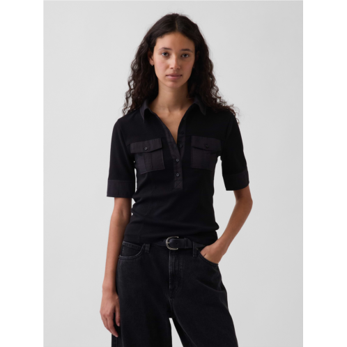 Gap Modern Elbow-Sleeve Utility T-Shirt