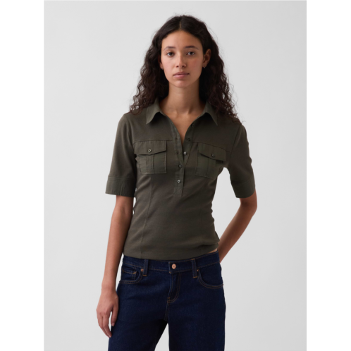 Gap Modern Elbow-Sleeve Utility T-Shirt