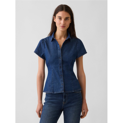 Gap Denim Cap-Sleeve Shirt