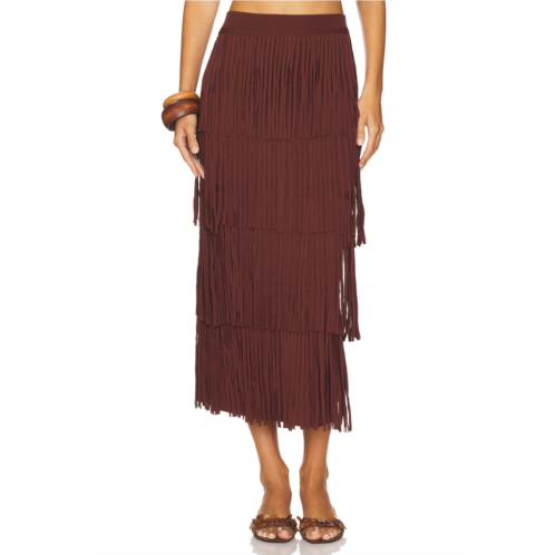 Za Za Knit Fringe Skirt SIMONMILLER