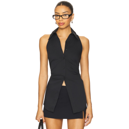 Loch Sleeveless Poplin Button Up SIMONMILLER