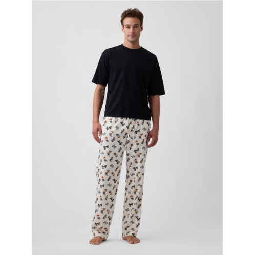 Gap Peanuts Relaxed Print Flannel PJ Pants
