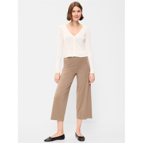 OldNavy High-Waisted Fashion Wide-Leg Cropped Leggings