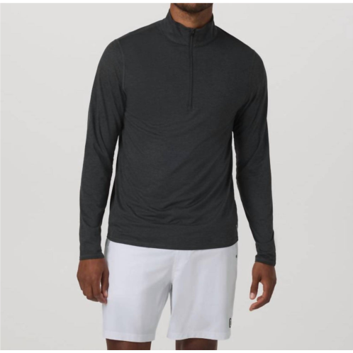 Vuori ease performance half zip - plus in charcoal heather