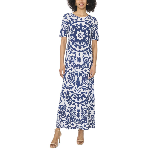 Vince Camuto 3/4 sleeve crewneck maxi dress