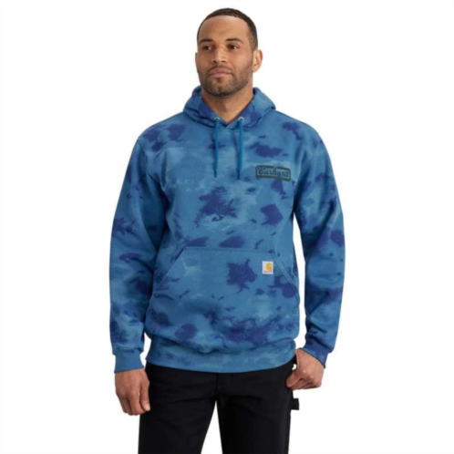 Carhartt hoodie mens horizon blue watercolor camo graphic loose fit posh067