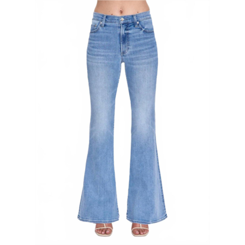 PISTOLA kinsley mid rise flare jeans in blue