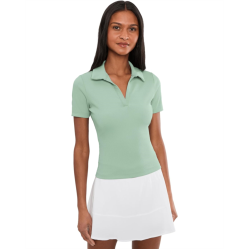 Womens TravisMathew Moveknit Short Sleeve V-Neck Polo