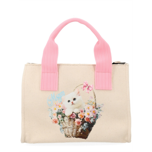 MSGM small tote kitten floral print bag