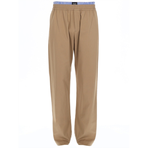 MSGM double elastic cotton straight-leg pants