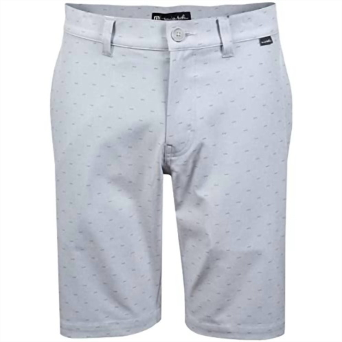 TravisMathew mens bank shot shorts in heather light gray