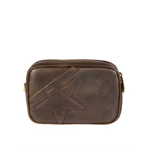 GOLDEN GOOSE mini star bag treated leather clutch