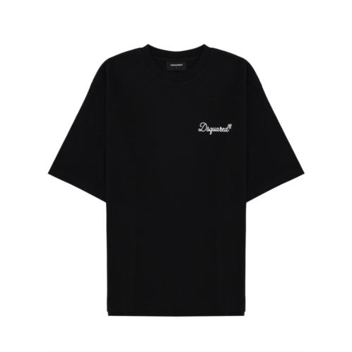 DSQUARED2 black crewneck left chest logo t-shirt
