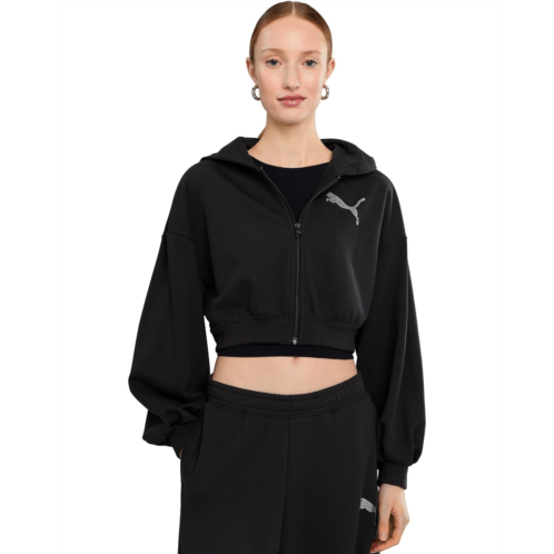 PUMA Essentials Graphics Bedazzled Cropped Hoodie