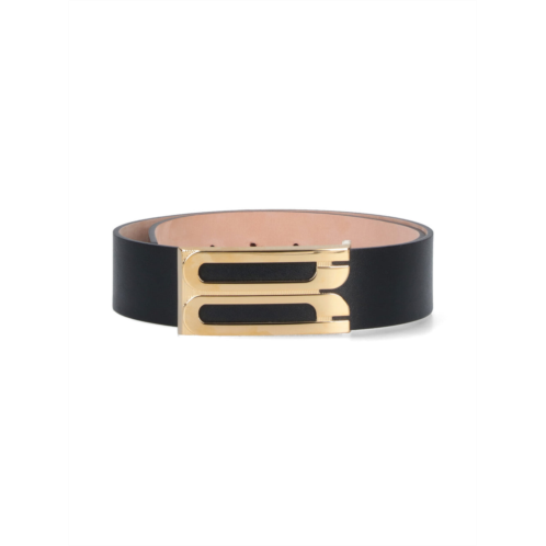VICTORIA BECKHAM adjustable black leather belt
