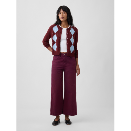 Gap High Rise Wide-Leg Crop Jeans