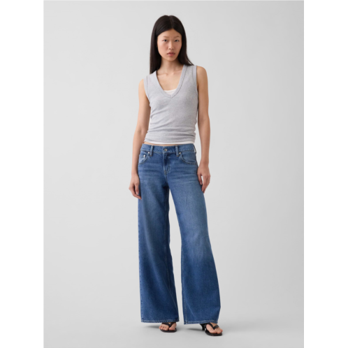 Gap Low Rise UltraSoft Stride Wide-Leg Jeans