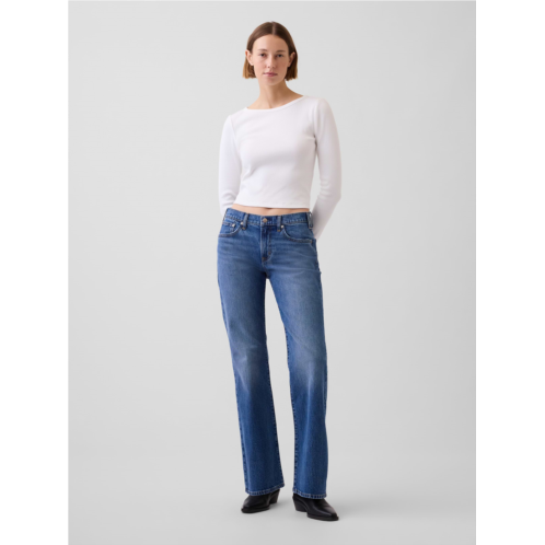Gap Mid Rise Relaxed Flare Jeans