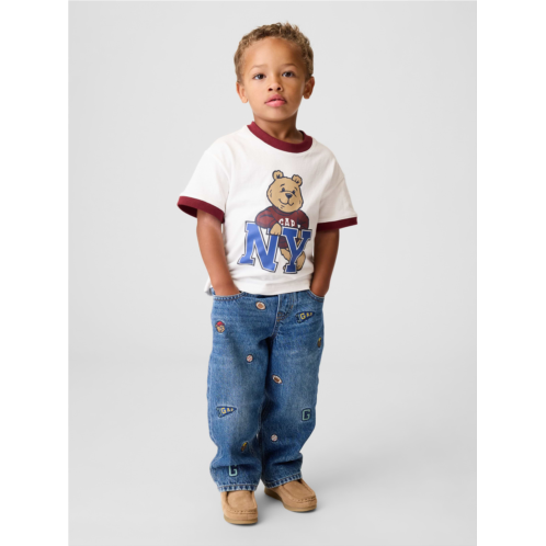Gap Baby & Toddler Embroidered Pull-On Baggy Jeans