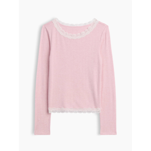 Gap Kids Pointelle Lace-Trim Top
