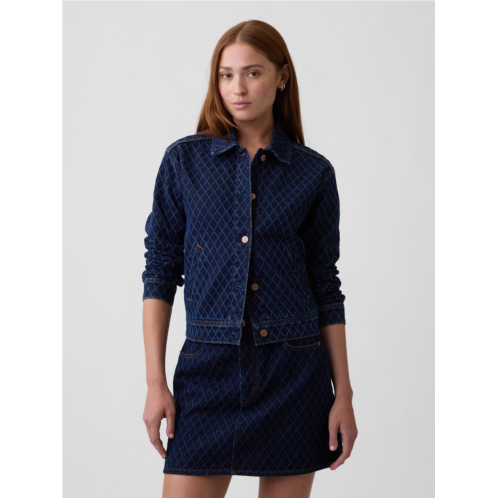 Gap Relaxed Print Denim Jacket