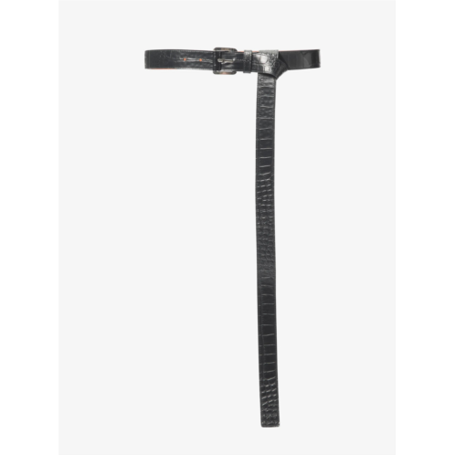 Michael Kors jodi crocodile embossed leather belt