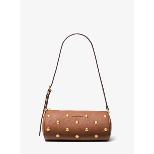 Michael Kors izzy small studded pebbled leather barrel pochette