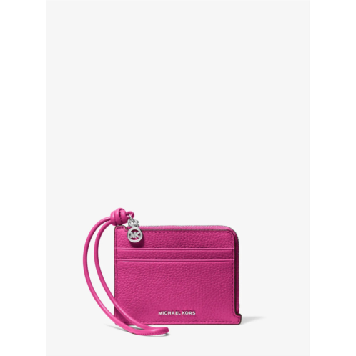 Michael Kors jet set small pebbled leather card case wristlet