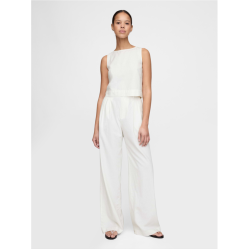 Gap 365 High Rise Linen-Blend Trousers