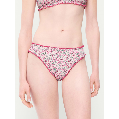 OldNavy Mid-Rise Ruffle Trim Swim Bottoms