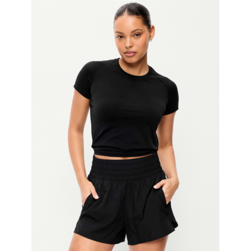 OldNavy Seamless Textured Cropped T-Shirt