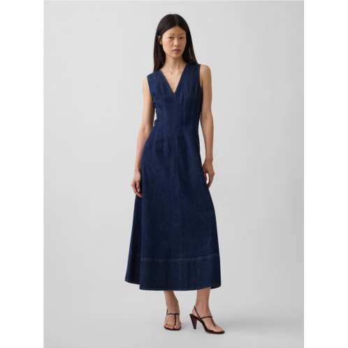 Gap Denim V-Neck Maxi Dress