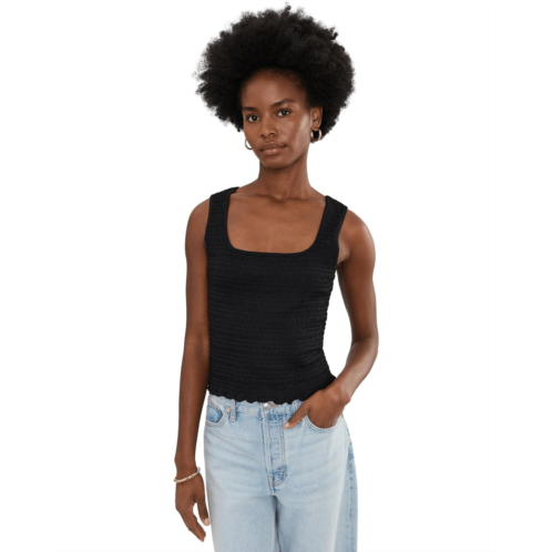 Madewell Scoop Neck Smocked Tank